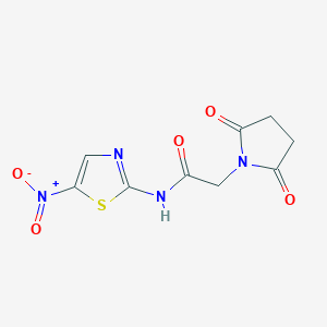 molecular formula C9H8N4O5S B5027486 2-(2,5-dioxo-1-pyrrolidinyl)-N-(5-nitro-1,3-thiazol-2-yl)acetamide 