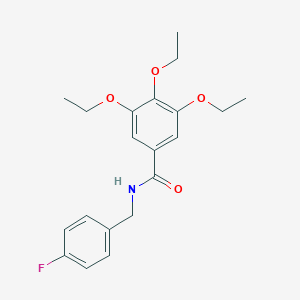 molecular formula C20H24FNO4 B502749 3,4,5-triethoxy-N-(4-fluorobenzyl)benzamide 