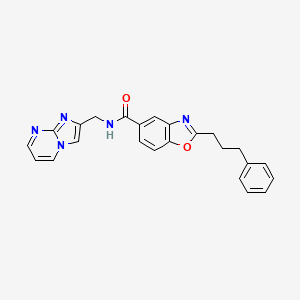 molecular formula C24H21N5O2 B5027491 N-(imidazo[1,2-a]pyrimidin-2-ylmethyl)-2-(3-phenylpropyl)-1,3-benzoxazole-5-carboxamide 