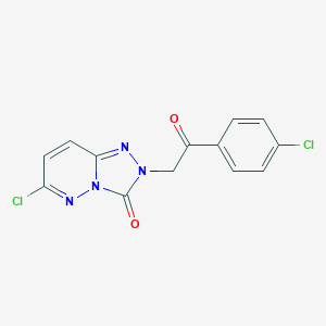 molecular formula C13H8Cl2N4O2 B502750 6-chloro-2-[2-(4-chlorophenyl)-2-oxoethyl][1,2,4]triazolo[4,3-b]pyridazin-3(2H)-one 