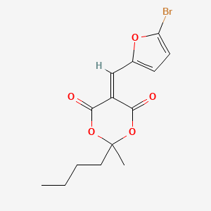 5-[(5-bromo-2-furyl)methylene]-2-butyl-2-methyl-1,3-dioxane-4,6-dione