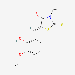 5-(3-ethoxy-2-hydroxybenzylidene)-3-ethyl-2-thioxo-1,3-thiazolidin-4-one