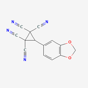 3-(1,3-benzodioxol-5-yl)cyclopropane-1,1,2,2-tetracarbonitrile