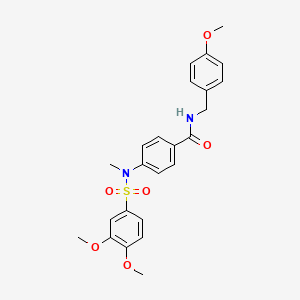 4-[[(3,4-dimethoxyphenyl)sulfonyl](methyl)amino]-N-(4-methoxybenzyl)benzamide