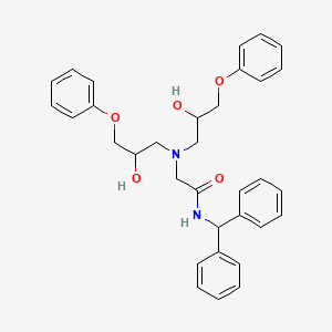 molecular formula C33H36N2O5 B5027594 N~1~-(diphenylmethyl)-N~2~,N~2~-bis(2-hydroxy-3-phenoxypropyl)glycinamide 