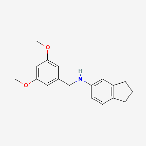 2,3-dihydro-1H-inden-5-yl(3,5-dimethoxybenzyl)amine