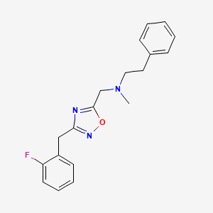 N-{[3-(2-fluorobenzyl)-1,2,4-oxadiazol-5-yl]methyl}-N-methyl-2-phenylethanamine