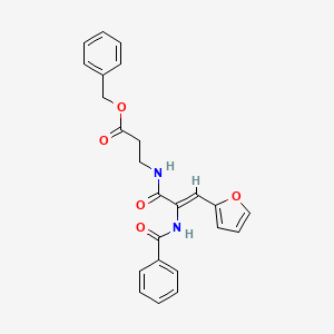 molecular formula C24H22N2O5 B5027666 benzyl N-[2-(benzoylamino)-3-(2-furyl)acryloyl]-beta-alaninate 