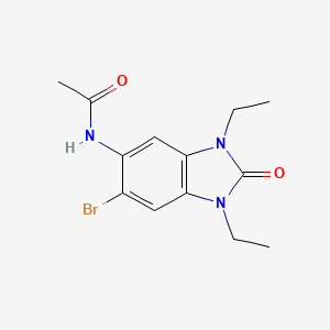 molecular formula C13H16BrN3O2 B5027671 N-(6-bromo-1,3-diethyl-2-oxo-2,3-dihydro-1H-benzimidazol-5-yl)acetamide 