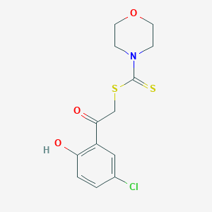 molecular formula C13H14ClNO3S2 B502770 2-(5-Chloro-2-hydroxyphenyl)-2-oxoethyl 4-morpholinecarbodithioate 
