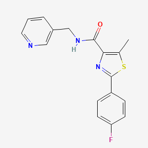 molecular formula C17H14FN3OS B5027744 2-(4-fluorophenyl)-5-methyl-N-(3-pyridinylmethyl)-1,3-thiazole-4-carboxamide 