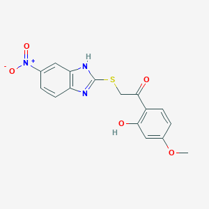 1-(2-Hydroxy-4-methoxyphenyl)-2-[(5-nitro-1H-benzimidazol-2-yl)thio]ethanone