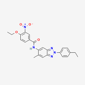 4-ethoxy-N-[2-(4-ethylphenyl)-6-methyl-2H-1,2,3-benzotriazol-5-yl]-3-nitrobenzamide