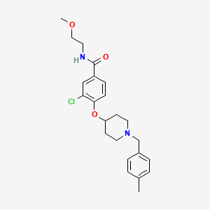 3-chloro-N-(2-methoxyethyl)-4-{[1-(4-methylbenzyl)-4-piperidinyl]oxy}benzamide