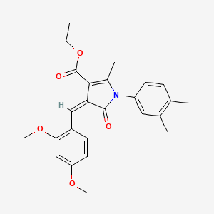 ethyl 4-(2,4-dimethoxybenzylidene)-1-(3,4-dimethylphenyl)-2-methyl-5-oxo-4,5-dihydro-1H-pyrrole-3-carboxylate