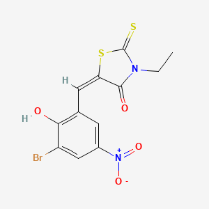 5-(3-bromo-2-hydroxy-5-nitrobenzylidene)-3-ethyl-2-thioxo-1,3-thiazolidin-4-one