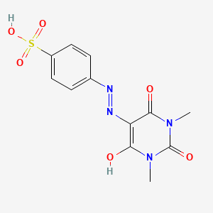 4-[2-(1,3-dimethyl-2,4,6-trioxotetrahydro-5(2H)-pyrimidinylidene)hydrazino]benzenesulfonic acid