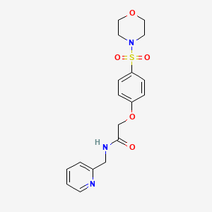 2-[4-(4-morpholinylsulfonyl)phenoxy]-N-(2-pyridinylmethyl)acetamide