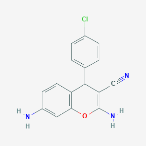 2,7-diamino-4-(4-chlorophenyl)-4H-chromene-3-carbonitrile