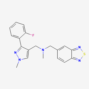 (2,1,3-benzothiadiazol-5-ylmethyl){[3-(2-fluorophenyl)-1-methyl-1H-pyrazol-4-yl]methyl}methylamine