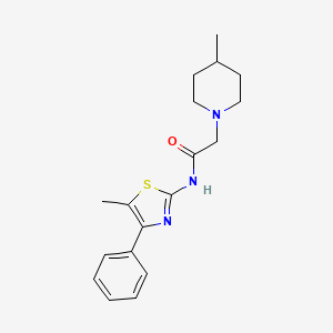 molecular formula C18H23N3OS B5027895 N-(5-methyl-4-phenyl-1,3-thiazol-2-yl)-2-(4-methyl-1-piperidinyl)acetamide 