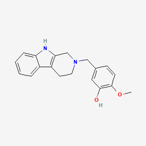 molecular formula C19H20N2O2 B5027911 2-methoxy-5-(1,3,4,9-tetrahydro-2H-beta-carbolin-2-ylmethyl)phenol 