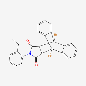 1,8-dibromo-17-(2-ethylphenyl)-17-azapentacyclo[6.6.5.0~2,7~.0~9,14~.0~15,19~]nonadeca-2,4,6,9,11,13-hexaene-16,18-dione