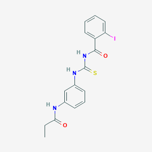 molecular formula C17H16IN3O2S B5027949 2-iodo-N-({[3-(propionylamino)phenyl]amino}carbonothioyl)benzamide 