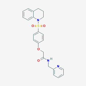 2-[4-(3,4-dihydro-1(2H)-quinolinylsulfonyl)phenoxy]-N-(2-pyridinylmethyl)acetamide