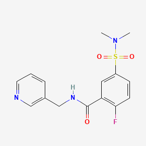molecular formula C15H16FN3O3S B5027983 5-[(dimethylamino)sulfonyl]-2-fluoro-N-(3-pyridinylmethyl)benzamide 