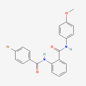 molecular formula C21H17BrN2O3 B5027999 2-[(4-bromobenzoyl)amino]-N-(4-methoxyphenyl)benzamide 