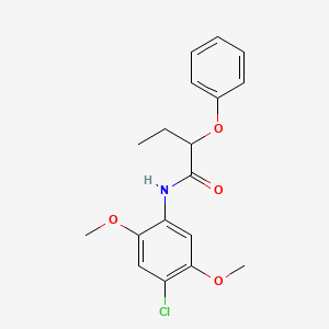 molecular formula C18H20ClNO4 B5028004 N-(4-chloro-2,5-dimethoxyphenyl)-2-phenoxybutanamide 