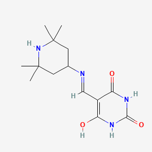 molecular formula C14H22N4O3 B5028019 5-{[(2,2,6,6-tetramethyl-4-piperidinyl)amino]methylene}-2,4,6(1H,3H,5H)-pyrimidinetrione 