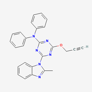 molecular formula C26H20N6O B5028032 4-(2-methyl-1H-benzimidazol-1-yl)-N,N-diphenyl-6-(2-propyn-1-yloxy)-1,3,5-triazin-2-amine 