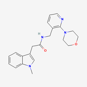 molecular formula C21H24N4O2 B5028050 2-(1-methyl-1H-indol-3-yl)-N-{[2-(4-morpholinyl)-3-pyridinyl]methyl}acetamide 