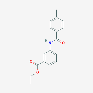 molecular formula C17H17NO3 B502806 Ethyl 3-[(4-methylbenzoyl)amino]benzoate 