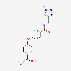 4-{[1-(cyclopropylcarbonyl)-4-piperidinyl]oxy}-N-[(1-methyl-1H-pyrazol-4-yl)methyl]benzamide