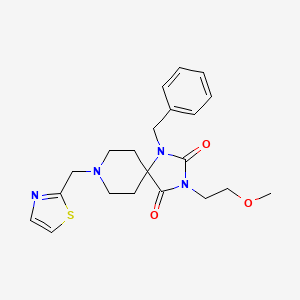 molecular formula C21H26N4O3S B5028065 1-benzyl-3-(2-methoxyethyl)-8-(1,3-thiazol-2-ylmethyl)-1,3,8-triazaspiro[4.5]decane-2,4-dione 