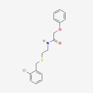 molecular formula C17H18ClNO2S B5028081 N-{2-[(2-chlorobenzyl)thio]ethyl}-2-phenoxyacetamide 