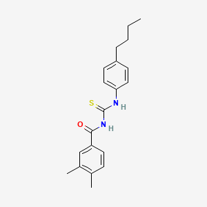 molecular formula C20H24N2OS B5028106 N-{[(4-butylphenyl)amino]carbonothioyl}-3,4-dimethylbenzamide 