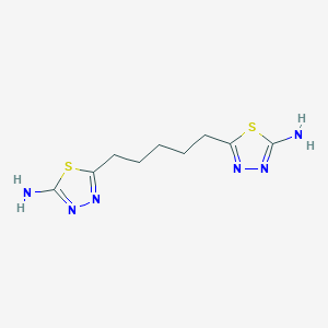 molecular formula C9H14N6S2 B5028118 5,5'-(1,5-pentanediyl)bis(1,3,4-thiadiazol-2-amine) 