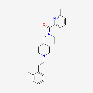 molecular formula C24H33N3O B5028120 N-ethyl-6-methyl-N-({1-[2-(2-methylphenyl)ethyl]-4-piperidinyl}methyl)-2-pyridinecarboxamide 
