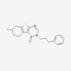 molecular formula C20H22N2OS B5028134 7-methyl-3-(3-phenylpropyl)-5,6,7,8-tetrahydro[1]benzothieno[2,3-d]pyrimidin-4(3H)-one 