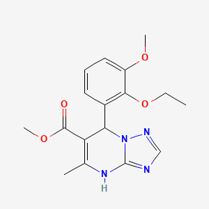 molecular formula C17H20N4O4 B5028142 methyl 7-(2-ethoxy-3-methoxyphenyl)-5-methyl-4,7-dihydro[1,2,4]triazolo[1,5-a]pyrimidine-6-carboxylate 
