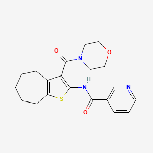 N-[3-(4-morpholinylcarbonyl)-5,6,7,8-tetrahydro-4H-cyclohepta[b]thien-2-yl]nicotinamide
