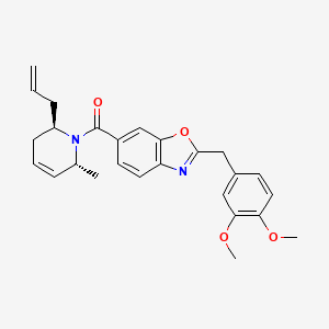 molecular formula C26H28N2O4 B5028155 6-{[(2R*,6R*)-2-allyl-6-methyl-3,6-dihydro-1(2H)-pyridinyl]carbonyl}-2-(3,4-dimethoxybenzyl)-1,3-benzoxazole 