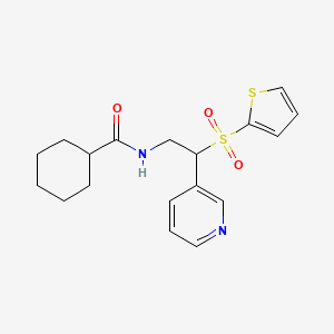 N-[2-(3-pyridinyl)-2-(2-thienylsulfonyl)ethyl]cyclohexanecarboxamide