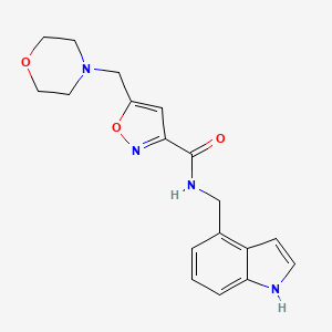molecular formula C18H20N4O3 B5028164 N-(1H-indol-4-ylmethyl)-5-(4-morpholinylmethyl)-3-isoxazolecarboxamide 