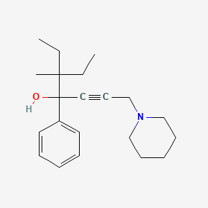 molecular formula C21H31NO B5028169 5-ethyl-5-methyl-4-phenyl-1-(1-piperidinyl)-2-heptyn-4-ol 