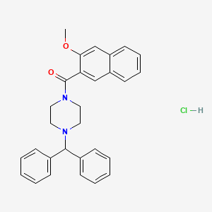 1-(diphenylmethyl)-4-(3-methoxy-2-naphthoyl)piperazine hydrochloride